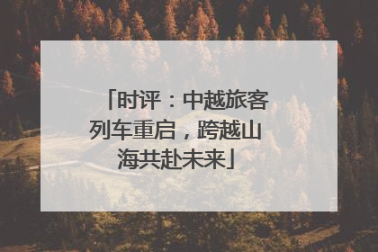 时评：中越旅客列车重启，跨越山海共赴未来