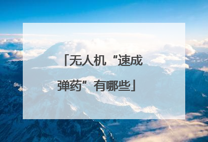 无人机“速成弹药”有哪些