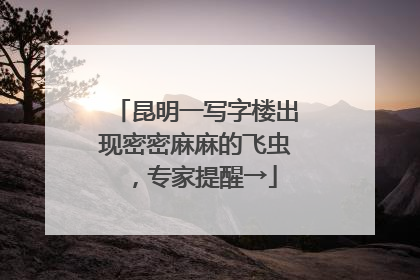 昆明一写字楼出现密密麻麻的飞虫，专家提醒→