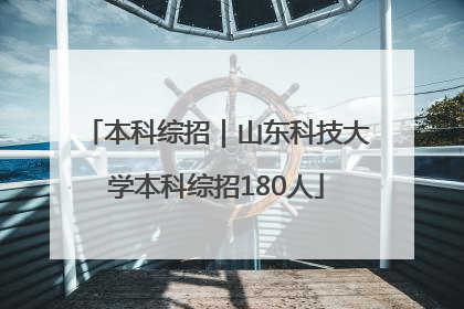 本科综招｜山东科技大学本科综招180人