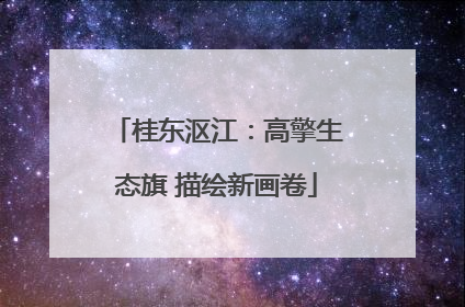 桂东沤江：高擎生态旗 描绘新画卷