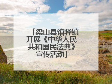 梁山县馆驿镇开展《中华人民共和国民法典》宣传活动