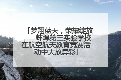 梦翔蓝天，荣耀绽放——蚌埠第三实验学校在航空航天教育竞赛活动中大放异彩