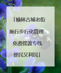 榆林古城老街施行步行化管理 免费摆渡专线便民又利民
