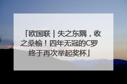 欧国联｜失之东隅，收之桑榆！四年无冠的C罗终于再次举起奖杯