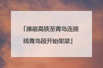 潍宿高铁至青岛连接线青岛段开始架梁