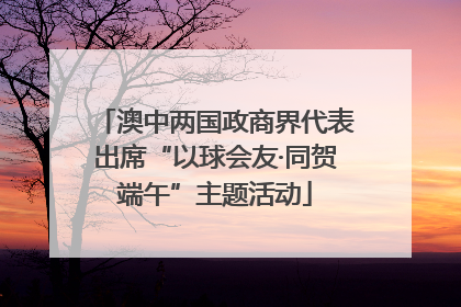 澳中两国政商界代表出席“以球会友·同贺端午”主题活动