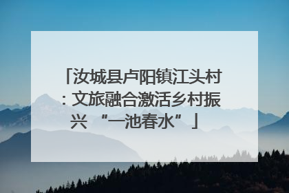 汝城县卢阳镇江头村：文旅融合激活乡村振兴 “一池春水”