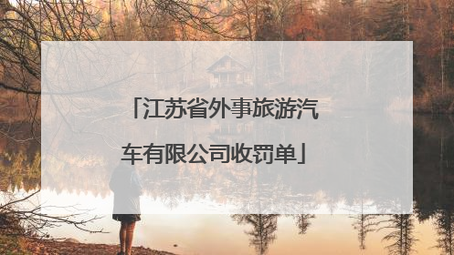 江苏省外事旅游汽车有限公司收罚单