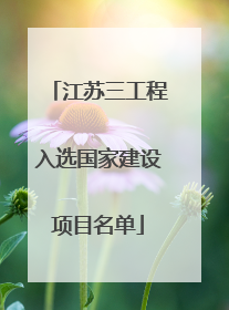 江苏三工程入选国家建设项目名单