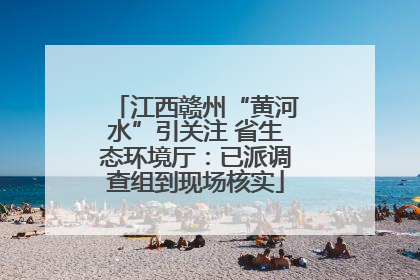 江西赣州“黄河水”引关注 省生态环境厅：已派调查组到现场核实
