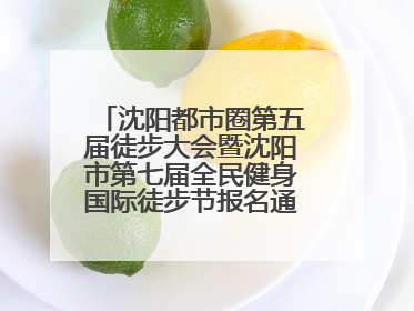 沈阳都市圈第五届徒步大会暨沈阳市第七届全民健身国际徒步节报名通道开启