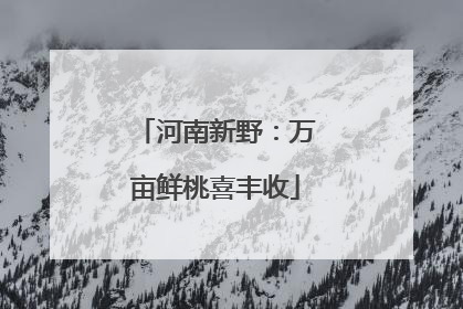 河南新野：万亩鲜桃喜丰收