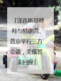 泽连斯基呼吁与特朗普、普京举行三方会谈，美俄暂未回应