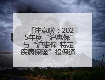 注意啦：2025年度“沪惠保”与“沪惠保-特定疾病保险”投保通道即将关闭！