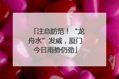 注意防范！“龙舟水”发威，厦门今日雨势仍劲