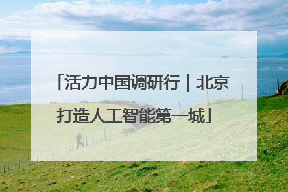 活力中国调研行｜北京打造人工智能第一城