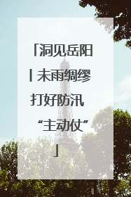 洞见岳阳丨未雨绸缪 打好防汛“主动仗”