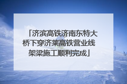 济滨高铁济南东特大桥下穿济莱高铁营业线架梁施工顺利完成