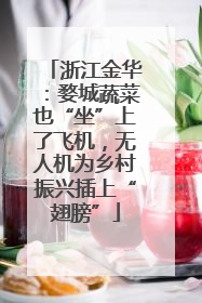 浙江金华：婺城蔬菜也“坐”上了飞机，无人机为乡村振兴插上“翅膀”