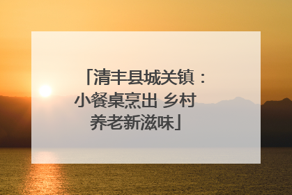 清丰县城关镇：小餐桌烹出 乡村养老新滋味