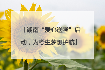 湖南“爱心送考”启动，为考生梦想护航