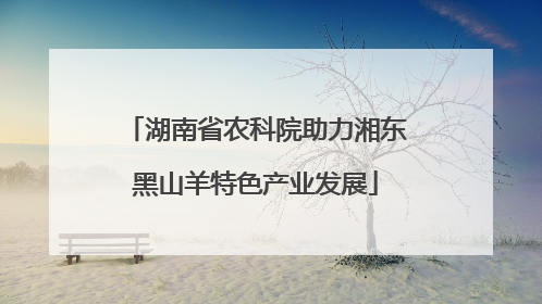 湖南省农科院助力湘东黑山羊特色产业发展