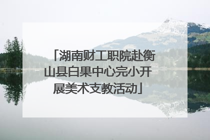 湖南财工职院赴衡山县白果中心完小开展美术支教活动