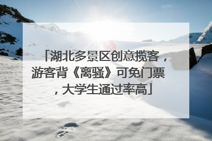 湖北多景区创意揽客，游客背《离骚》可免门票，大学生通过率高