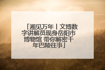 湘见万年丨文博数字讲解员现身岳阳市博物馆 带你解密千年巴陵往事