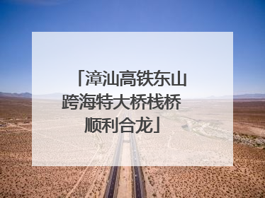 漳汕高铁东山跨海特大桥栈桥顺利合龙