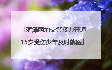 菏泽两地交警接力开道 15岁受伤少年及时就医