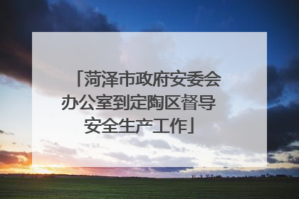菏泽市政府安委会办公室到定陶区督导安全生产工作