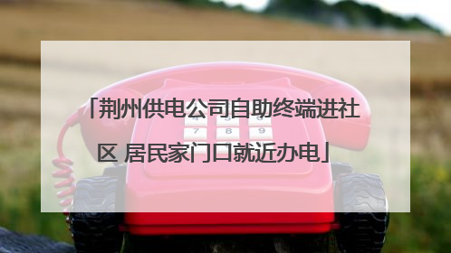 荆州供电公司自助终端进社区 居民家门口就近办电