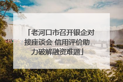老河口市召开银企对接座谈会 信用评价助力破解融资难题