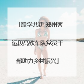 联学共建 郑州客运段高铁车队党员干部助力乡村振兴
