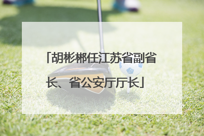 胡彬郴任江苏省副省长、省公安厅厅长