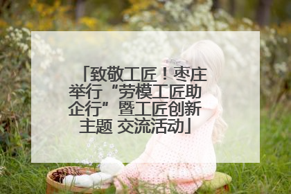 致敬工匠！枣庄举行“劳模工匠助企行”暨工匠创新主题 交流活动
