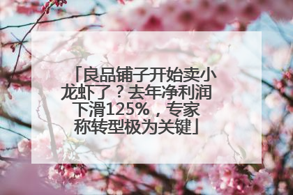 良品铺子开始卖小龙虾了？去年净利润下滑125%，专家称转型极为关键