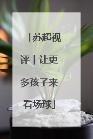 苏超视评︱让更多孩子来看场球