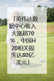 英伟达数据中心收入大涨超70%，中国H20相关损失达80亿美元