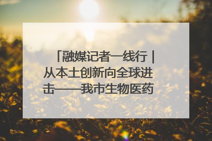 融媒记者一线行｜从本土创新向全球进击——我市生物医药产业破茧突围