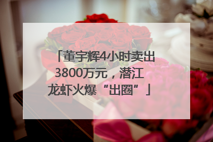 董宇辉4小时卖出3800万元，潜江龙虾火爆“出圈”