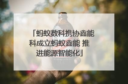 蚂蚁数科携协鑫能科成立蚂蚁鑫能 推进能源智能化