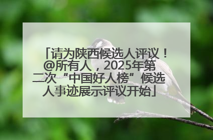 请为陕西候选人评议！@所有人，2025年第二次“中国好人榜”候选人事迹展示评议开始