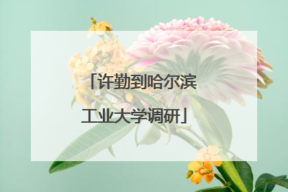 许勤到哈尔滨工业大学调研