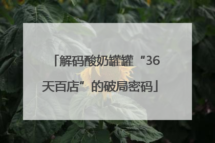 解码酸奶罐罐“36天百店”的破局密码