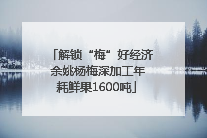 解锁“梅”好经济 余姚杨梅深加工年耗鲜果1600吨