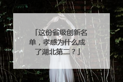 这份省级创新名单，孝感为什么成了湖北第二？