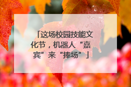 这场校园技能文化节，机器人“嘉宾”来“捧场”